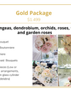 Golden Wedding Package - Dendrobium, orchids, roses, tulips and garden roses